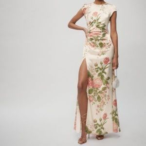 Reformation Birch Silk Dress in Olivia